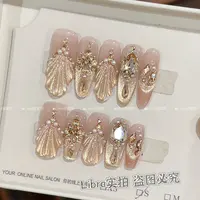 【金箔神谕】纯手工穿戴甲猫眼美甲贴片可拆卸指甲贴片10片装