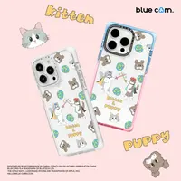 蓝色苞米联名Quevy猫狗大战适用于iPhone17/16/15/Pro/Max手机壳