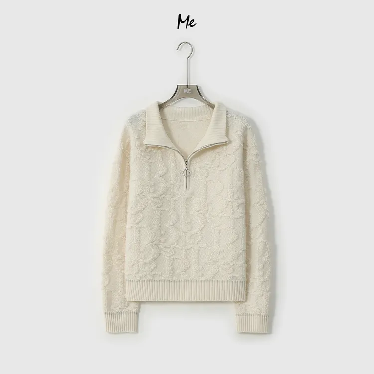 ME【D100%绵羊毛雪团高领毛衣】超细美利奴绵羊毛提花毛衣MESA4058