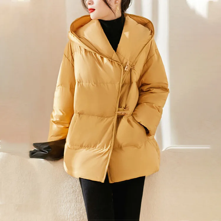 DUCURNO高级感连帽羽绒服女冬季2025年新款时尚加厚保暖短款外套