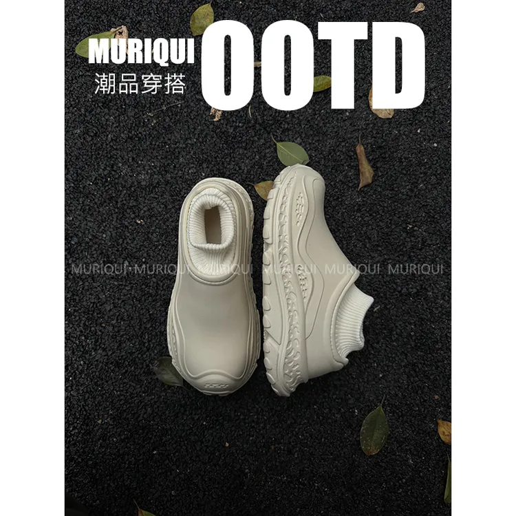 MURIQUI Normcore包头勃肯拖鞋男冬季加绒保暖棉鞋户外厚底雪地靴