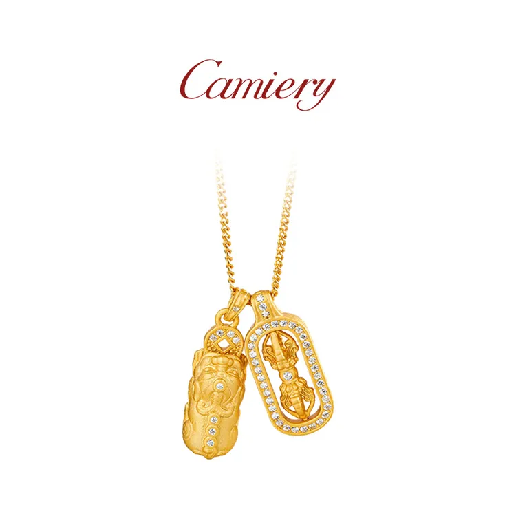  CAMIERY/卡美瑞 新中式经典貔貅金刚杵项链精致百搭