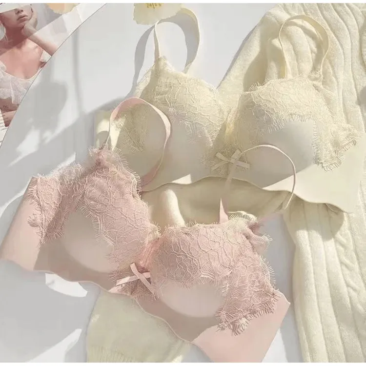 小地雷二代蕾丝点缀小胸聚拢显大内衣无痕舒适透气文胸罩调整型