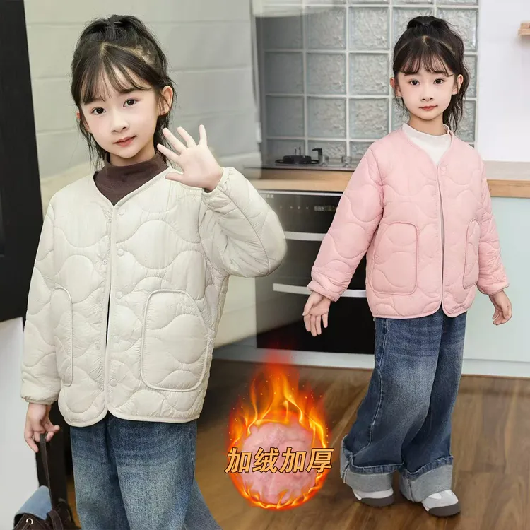 儿童棉服内胆小孩学生校服神器内搭男女童加绒加厚中大童棉袄外套