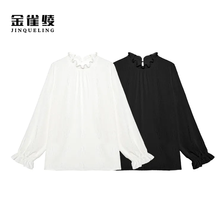 金雀绫【福禄生花】法式桑蚕丝冠乐绉通勤加宽加大衬衫SZA1SW903