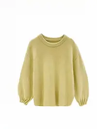 “寒冬暖阳”2025冬季新款多巴胺圆领针织上衣cc1819