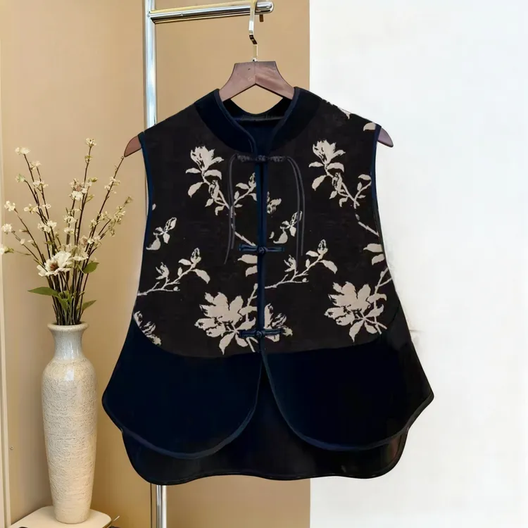 新中式中国风清冷禅意提花马甲坎肩2026秋季时尚气质洋气叠穿背心