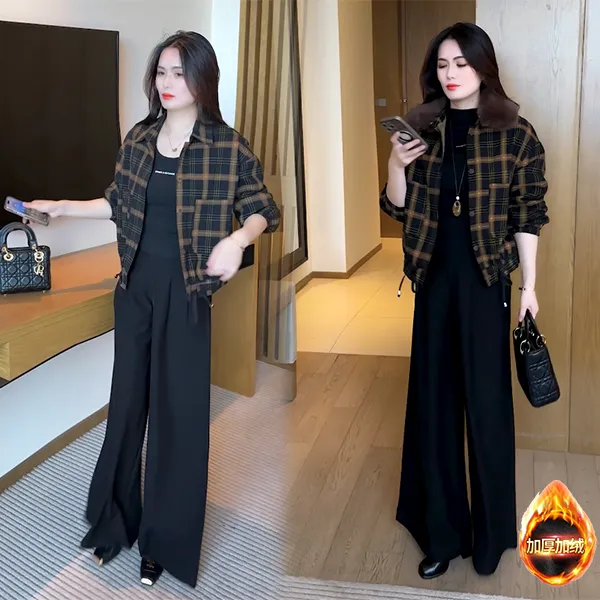 【季颜品牌】2025秋冬新款休闲显瘦时尚气质洋气加绒长袖短外套72