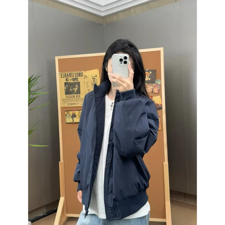 美式立领棉服夹克男款秋冬季cleanfit加厚外套潮牌宽松高级感棉袄