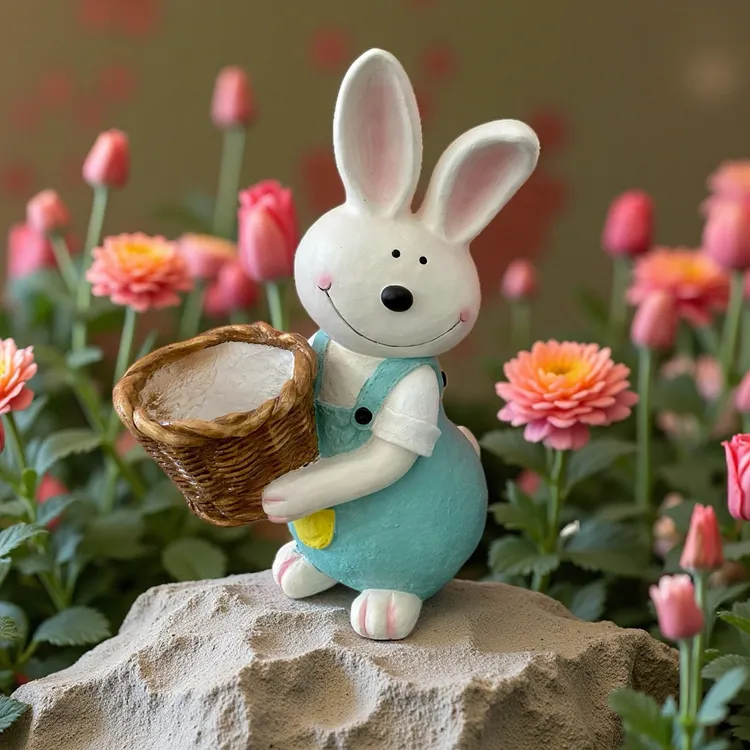 卡通创意兔爸爸花盆可爱大口径花盆户外花园庭院装饰品摆件