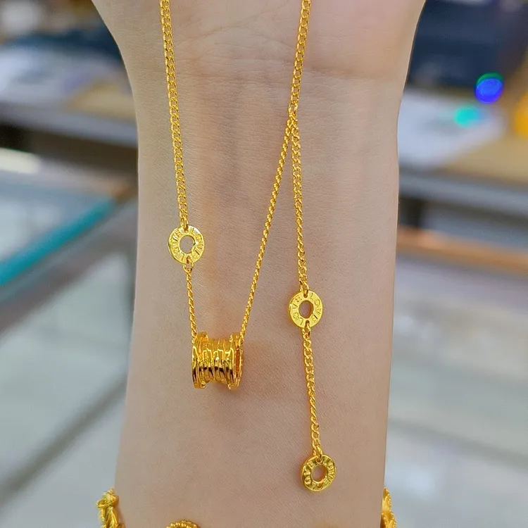 坠链均足银 足银小蛮腰项链百搭时尚气质经典简约美拉德配饰精美