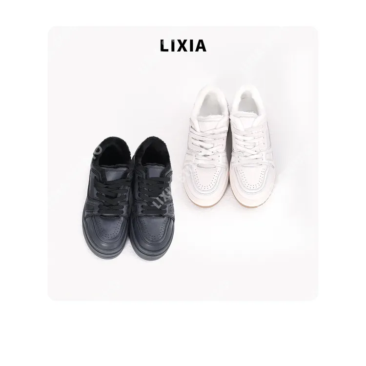 LIXIA【布尔津之旅】冬季外出潮流时尚休闲百搭加绒低帮板鞋-D10603