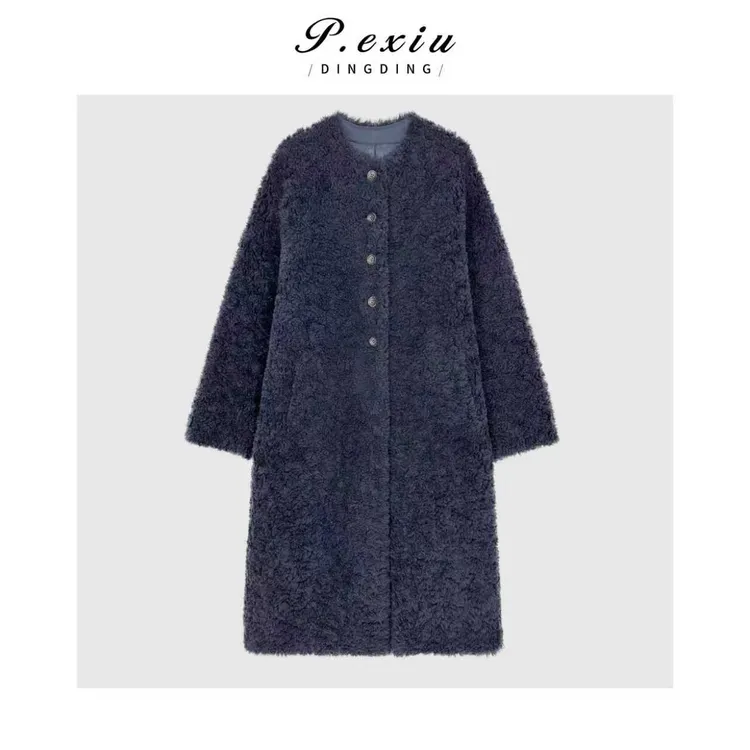 澳洲初剪羊毛气质英伦风保暖大衣外套 TW25220