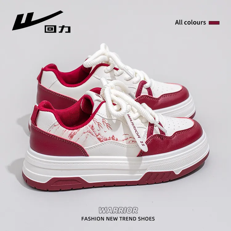 回力红色本命年小白鞋女2026春季新款潮流厚底休闲百搭运动板鞋子商品图
