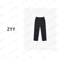ZYY【轻氧出街】2025/S新品休闲极简风九分弹力西装裤X25QXXK04060