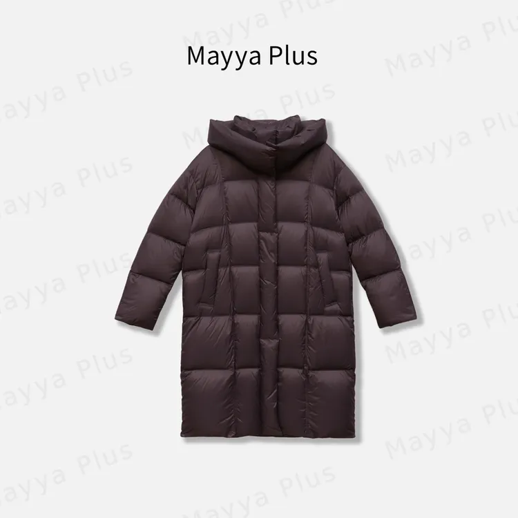 【过冬模式】Mayya Plus麦芽定制显瘦流光风长羽绒服女外套32546669