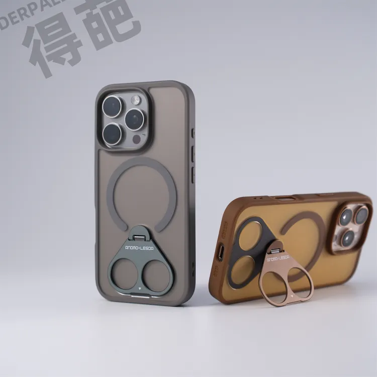 得葩指环扣支架苹果17promax磁吸手机壳iphone16软边防摔15/14/13