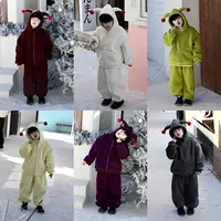 【现货】Jimmy妈童装一套过冬立领帽子可拆卸版本 儿童加绒加厚套装