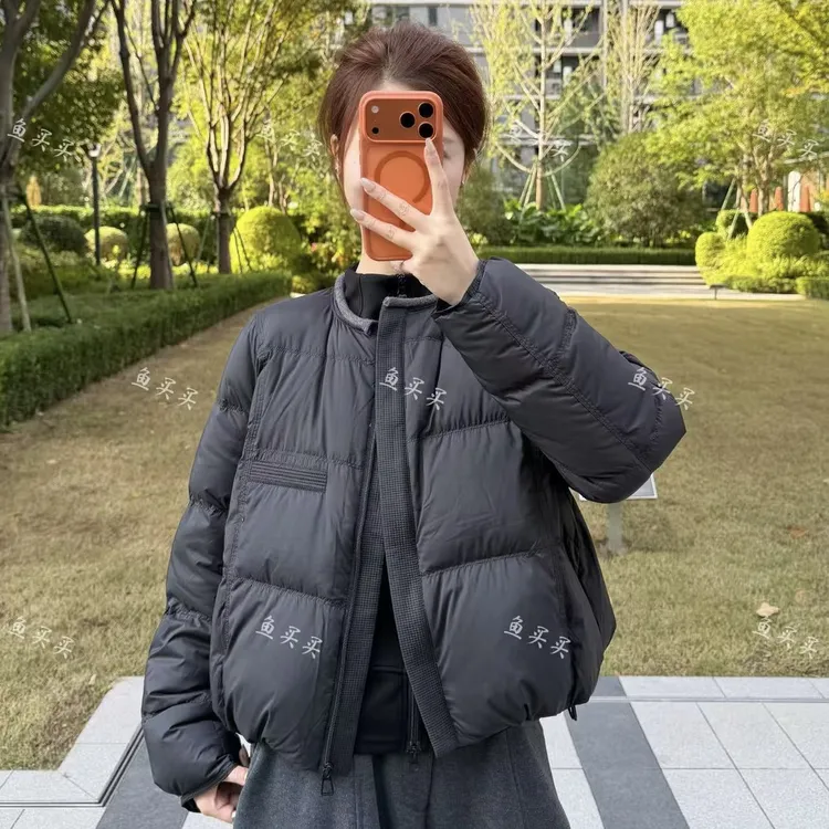 90白鸭绒韩系高级感秋冬新款宽松休闲圆领百搭保暖羽绒服