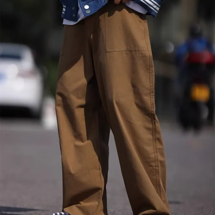 冲锋裤男春潮流百搭伞兵裤子潮牌痞帅宽松复古登山裤工装休闲长裤