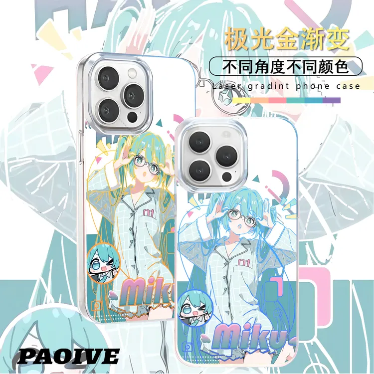 初音未来适用苹果华为vivo一加iPhone小米红米极光手机壳