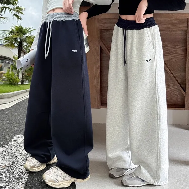 【真超柔】女童加绒阔腿裤秋冬休闲裤2025新女孩卫裤春秋运动裤长裤