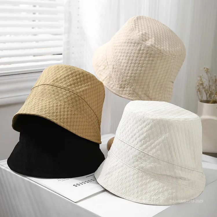 2025春夏新款简约盆帽女百搭出游度假渔夫帽遮阳防晒帽遮脸鸭舌帽
