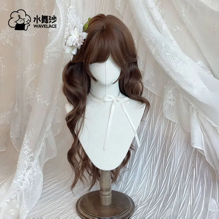 【古早甜心】水舞沙巧克力棕长卷发Lolita软妹少萝罗马卷假发头套