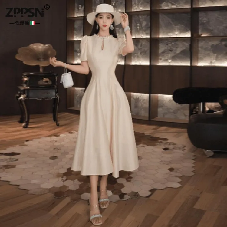 ZPPSN欧洲站长款连衣裙女夏季2025新款欧货大牌高级感御姐风收腰