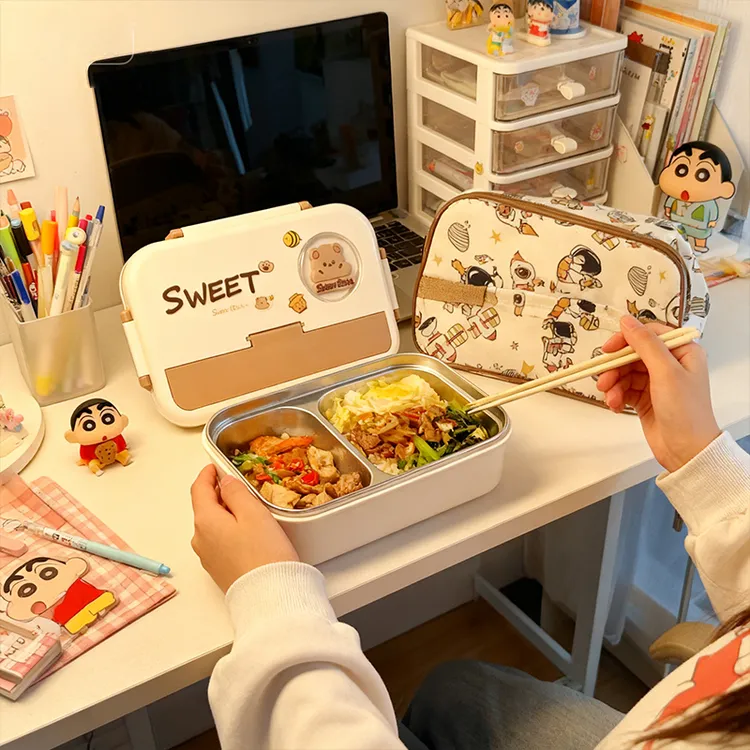 马卡龙色便当盒上班族大容量保温餐盒午餐盒饭盒