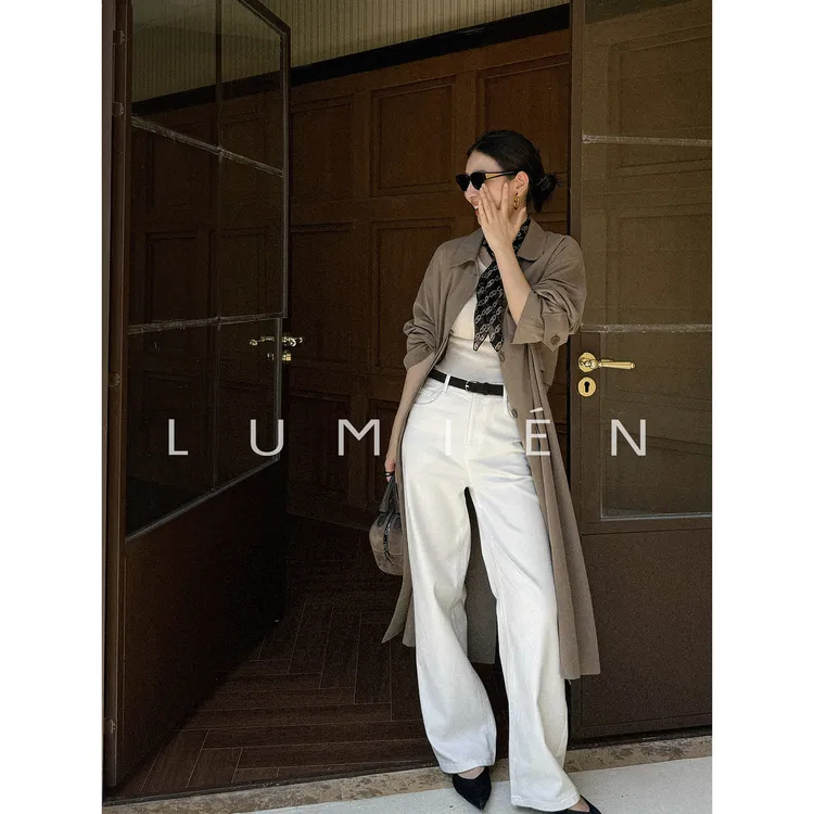 【LUMIEN 新品】“疏影阑珊”精梳棉柔软亲肤后开衩设计风衣LX5HFF117