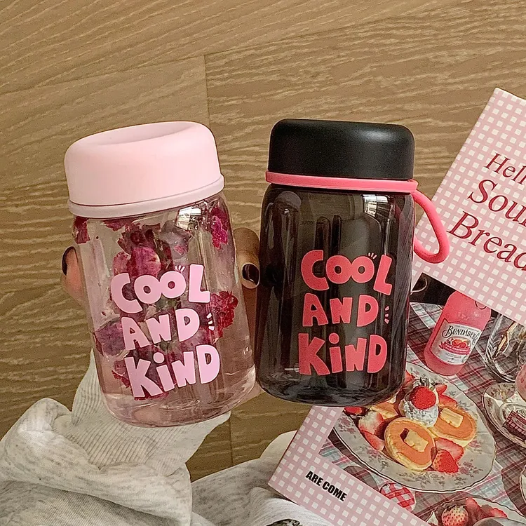 小杯子塑料杯随行便携易清洗简约ins咖啡杯可爱水杯水壶pp材质