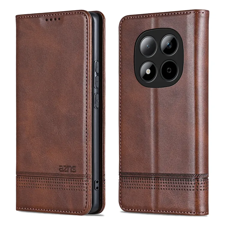 【高档牛纹+磁吸翻盖皮套】适用红米Note15Pro手机壳插卡全包翻盖