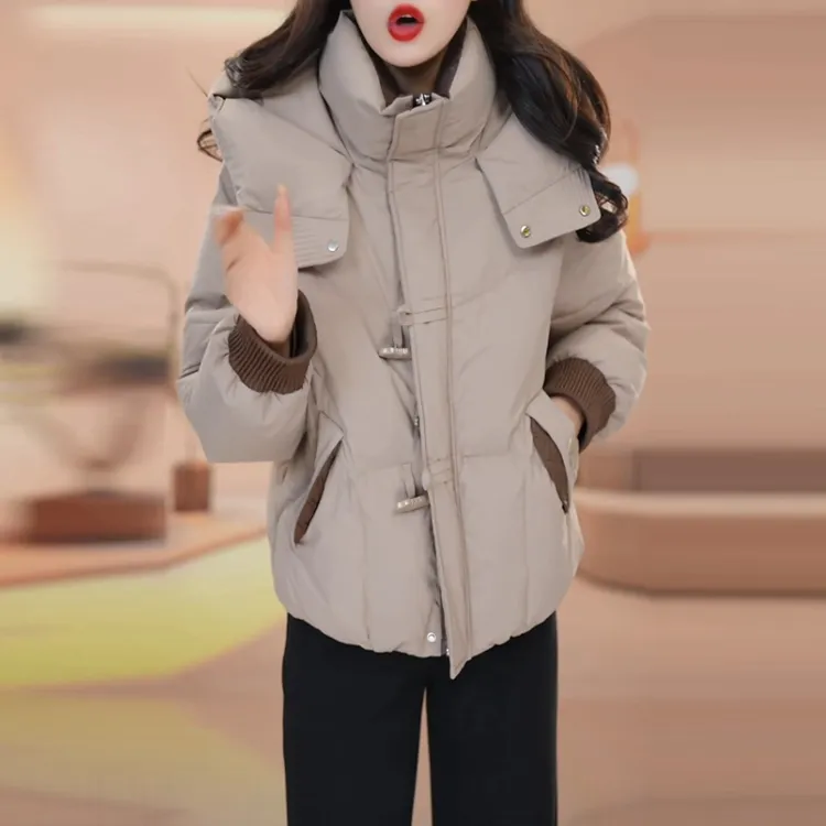 免洗遮肉显瘦短款羽绒服女2025冬季新款时尚保暖白鸭绒小个子外套