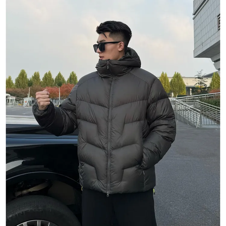 LINYU冬季5000雪豹GT90鸭绒运动户外保暖轻量化三防连帽羽绒服