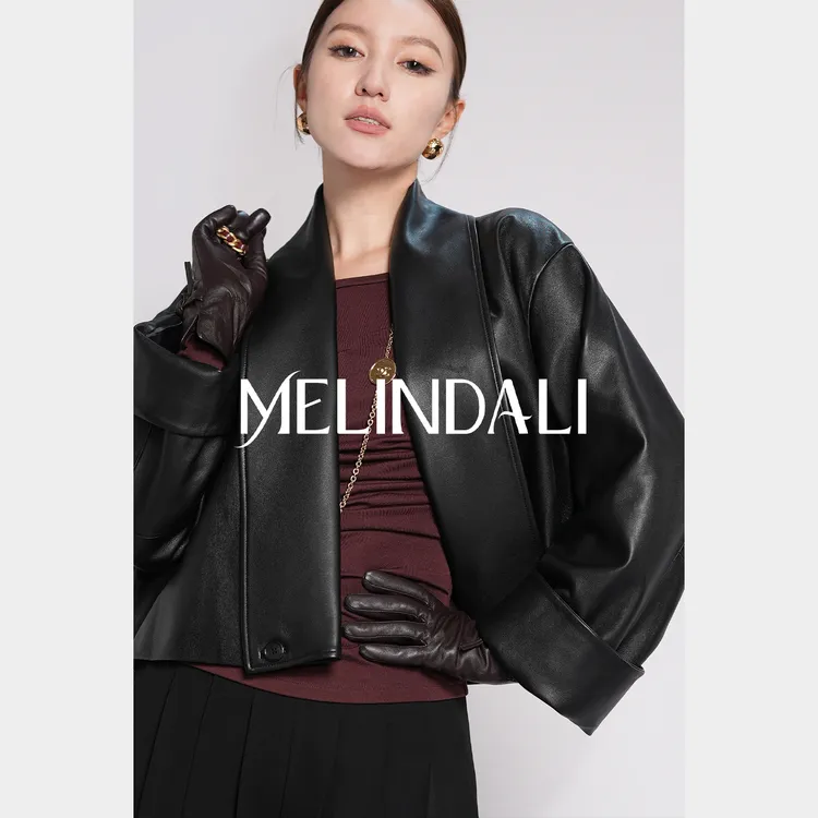 Melinda Li【女明星出街】黑标明星款土耳其绵羊皮宾霸里浴袍领皮衣