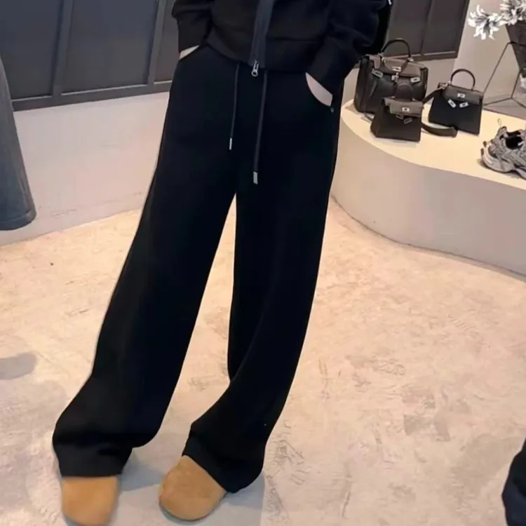 《姚家优麦汇》K7599冬款加绒休闲弯刀裤时尚设计感洋气百搭裤女