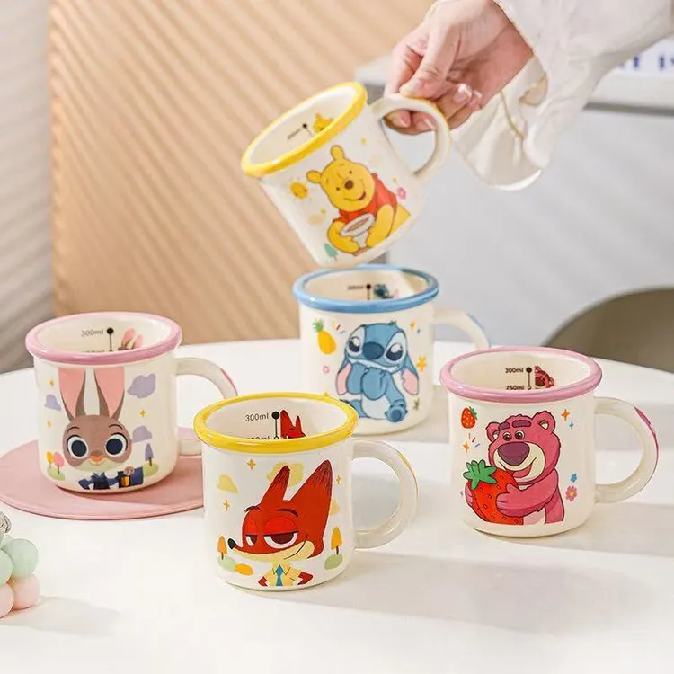 迪士尼茗月杯马克杯情侣杯子家用喝水儿童陶瓷杯高颜值咖啡杯