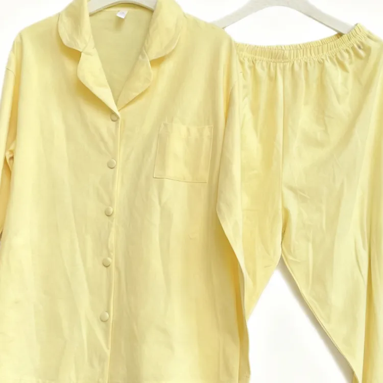 女装纯棉纯色长裤长袖家居服亲肤透气不起静电居家穿真的舒服