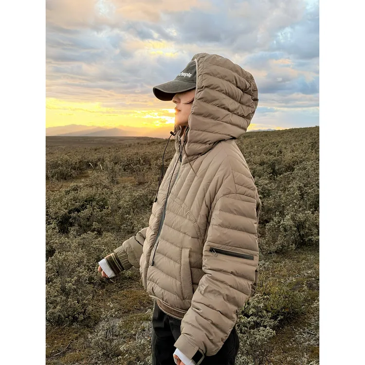 PH《灰企鹅》轻户外保暖排骨架时尚百搭连帽鹅绒服羽绒外套PH6181