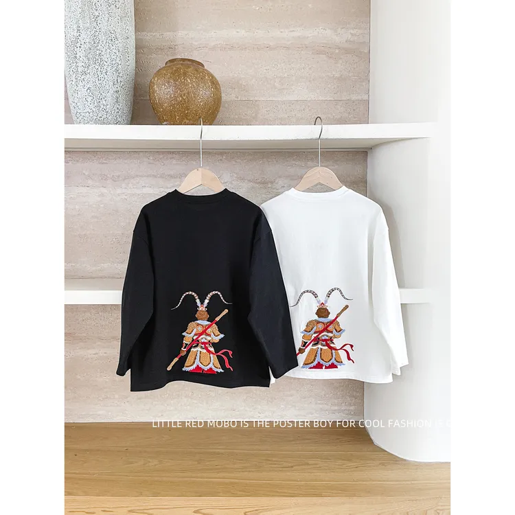 【现现】童装男儿童百搭长袖T恤2025春秋季新款上衣MMY831141