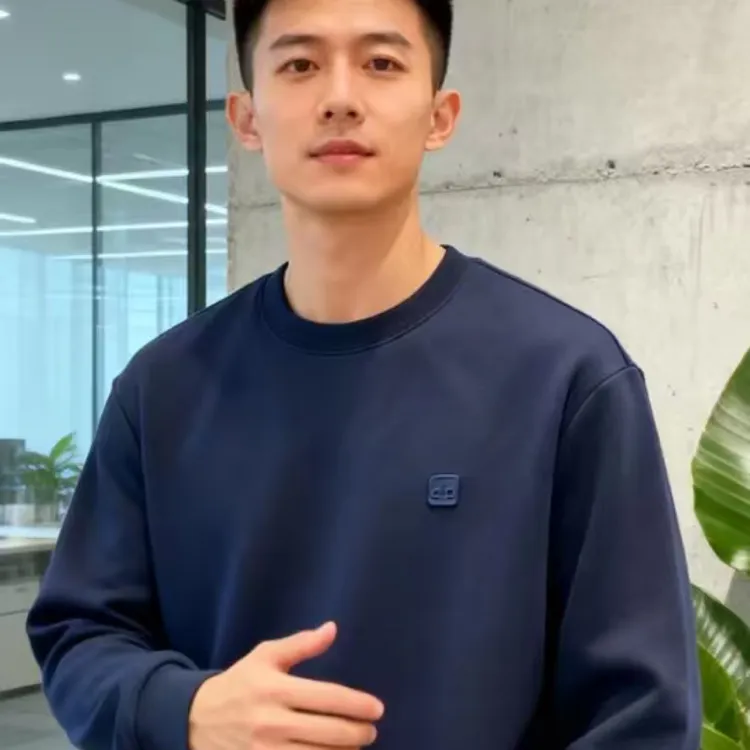 冬季加绒卫衣休闲打底上衣秋冬宽松保暖潮流圆领时尚长袖套头款男