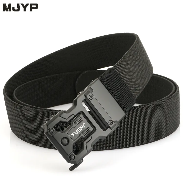 无牙自动扣男士快拆松紧弹力腰带商务休闲尼龙百搭牛仔裤加长皮带