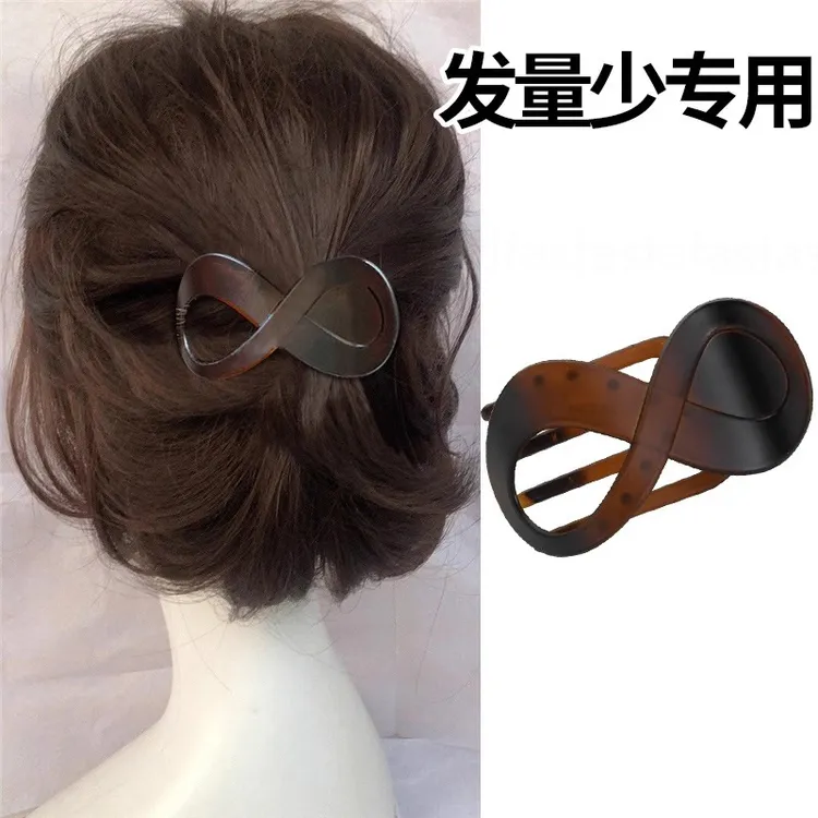 小号发夹短发发卡抓夹女适合发量少后脑勺网红新款高端盘发鸭嘴夹