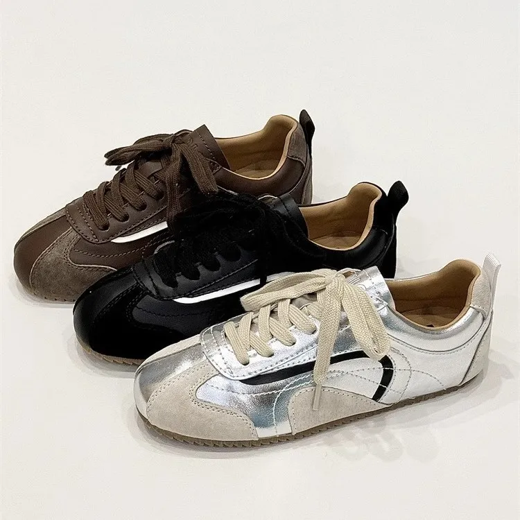 【万达撤柜】软皮鞋女百搭单鞋黑色ins运动2025显脚训潮小众平底小