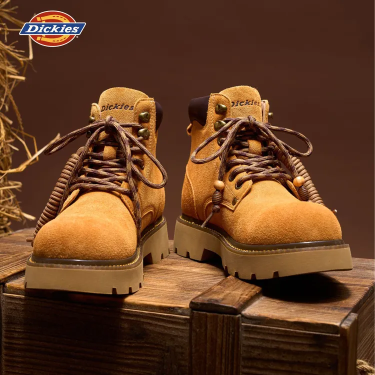 Dickies2025冬季新款靴子时尚复古户外男靴百搭潮流增高马丁靴