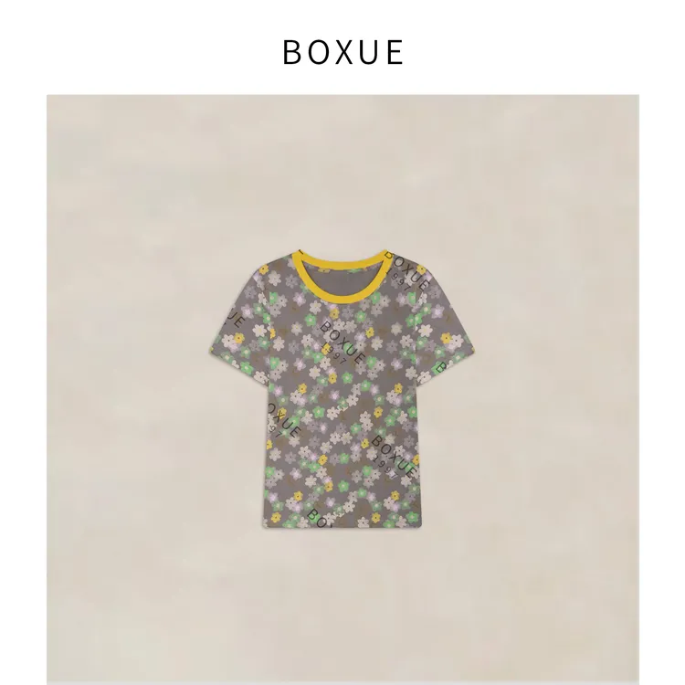BOXUE “小星星”2025春季新款高级感轻奢 T恤#250418T1966