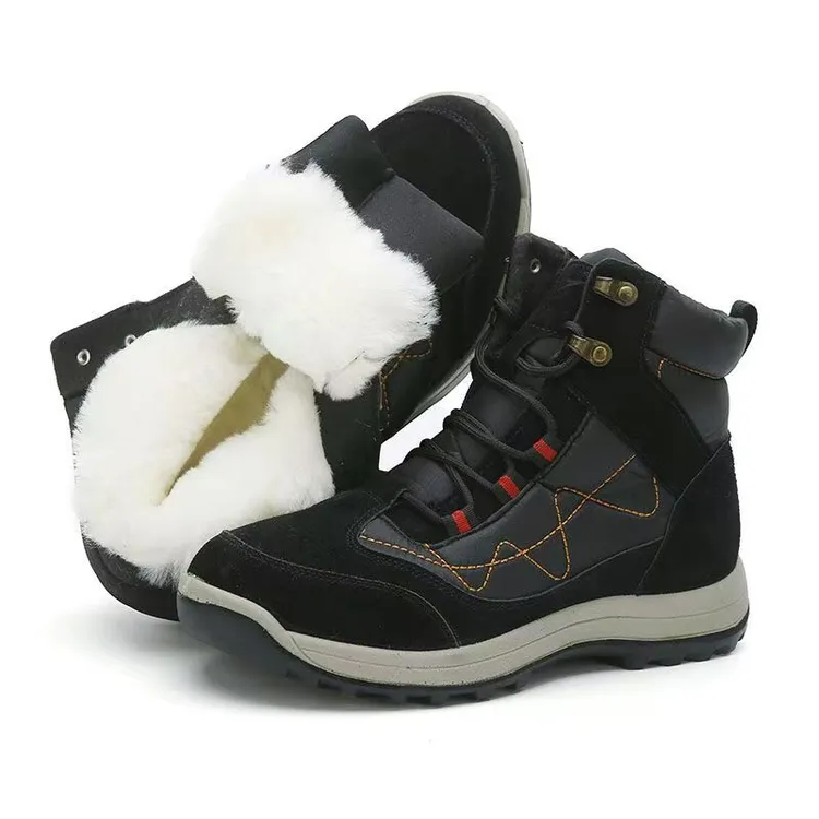 冬季雪地靴男加厚保暖皮毛一体棉鞋男士东北厚底舒适羊毛鞋劳保鞋