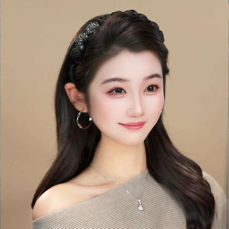 诗铂俪【小鱼专属】【护花使者】闪钻高颅顶发箍带齿防滑百搭XY
