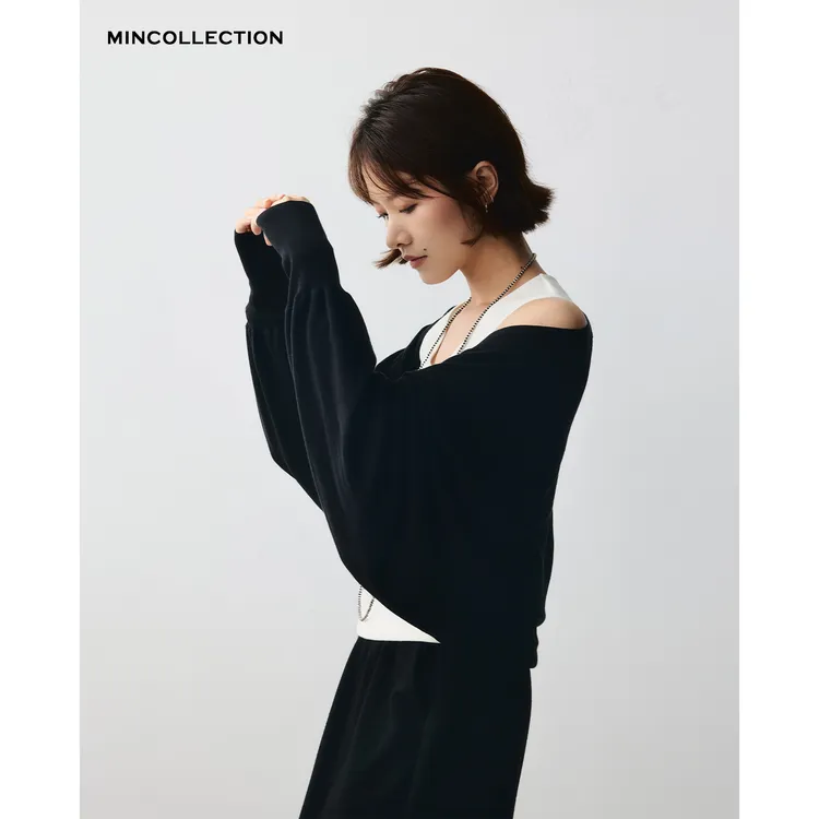 DE Mincollection小黑开衫/叠穿神器凉感兰精天丝外搭开衫55134